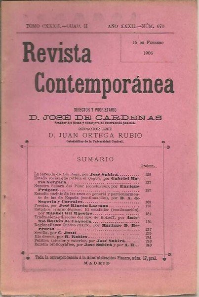 REVISTA CONTEMPORANEA. N. 670.