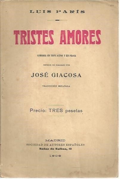 TRISTES AMORES.