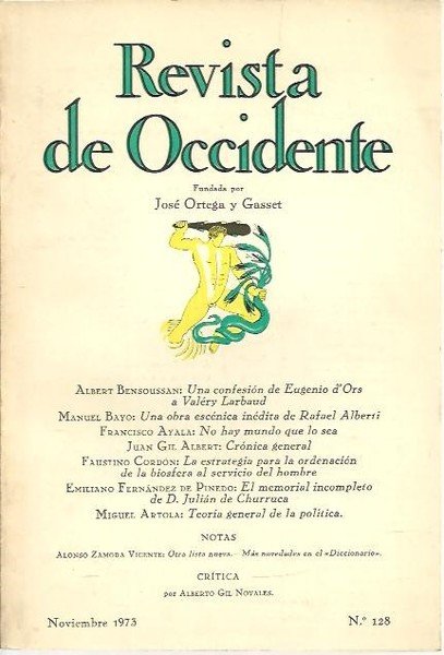 REVISTA DE OCCIDENTE. NUMS. 128.