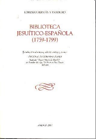 BIBLIOTECA JESUITICO-ESPAÑOLA (1759-1799).