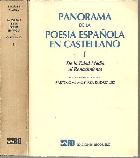 PANORAMA DE LA POESIA ESPAÑOLA EN CASTELLANO. I. DE LA …