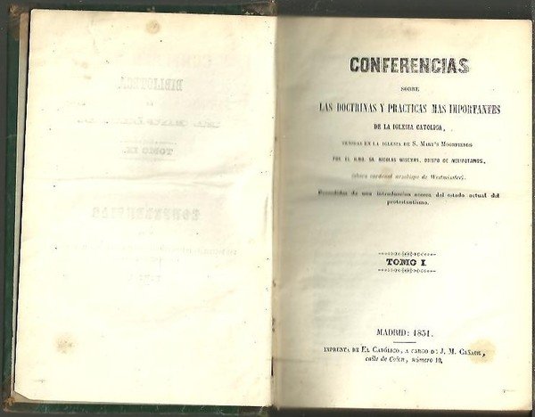 CONFERENCIAS SOBRE LAS DOCTRINAS Y PRACTICAS MAS IMPORTANTES DE LA …