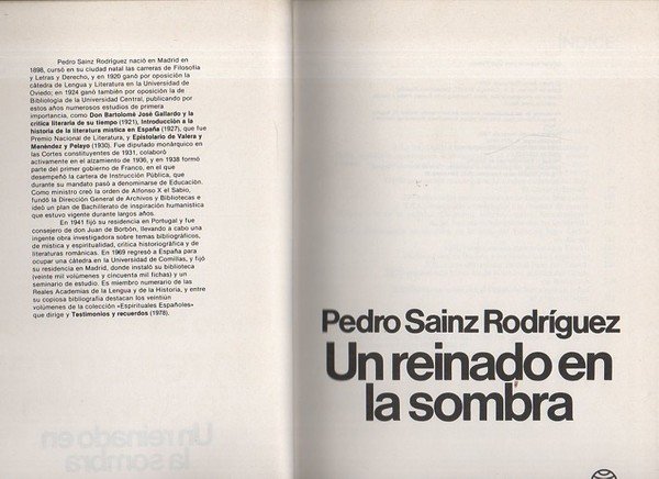 UN REINADO EN LA SOMBRA.