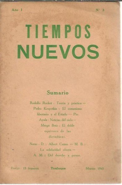 TIEMPOS NUEVOS. AÑO 1. NUM. 3.