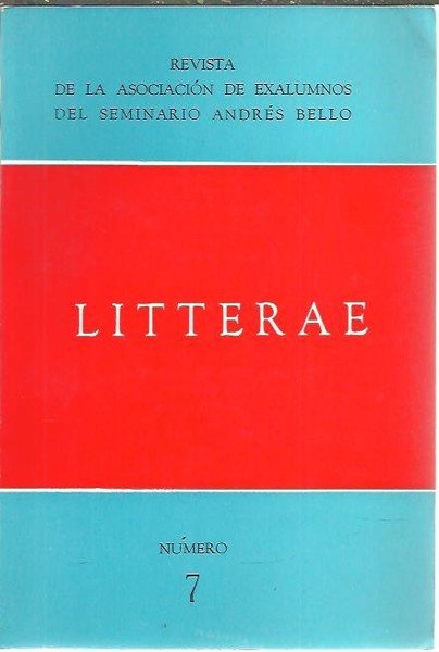 LITTERAE. REVISTA DE LA ASOCIACION DE EXALUMNOS DEL SEMINARIO ANDRES …