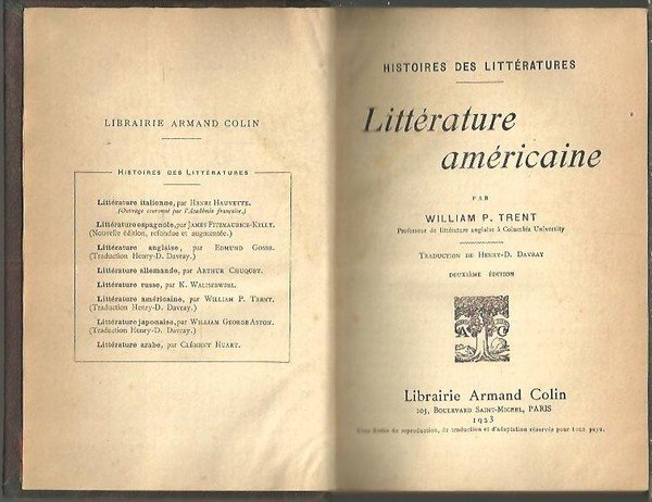 LITTERATURE AMERICAINE.