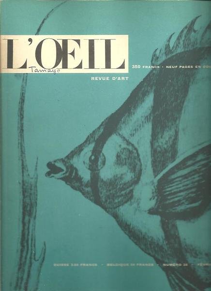 L'OEIL. REVUE D'ART MENSUELLE. NUMERO 38. FEVRIER 1958.