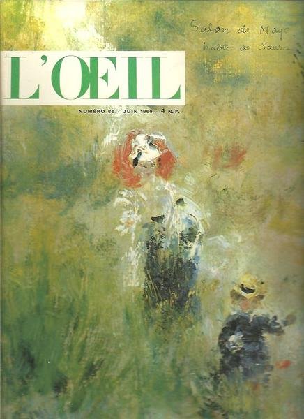 L'OEIL. REVUE D'ART MENSUELLE. NUMERO 66. JUIN 1960.
