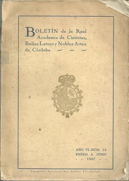 BOLETIN DE LA REAL ACADEMIA DE CIENCIAS, BELLAS LETRAS Y …