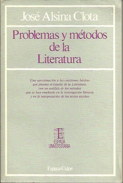 PROBLEMAS Y METODOS DE LA LITERATURA. UNA APROXIMACION A LAS …