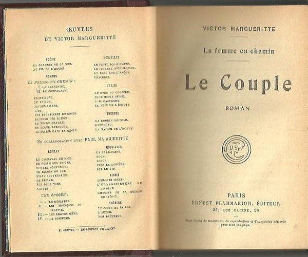 LA FEMME EN CHEMIN, LE COUPLE.