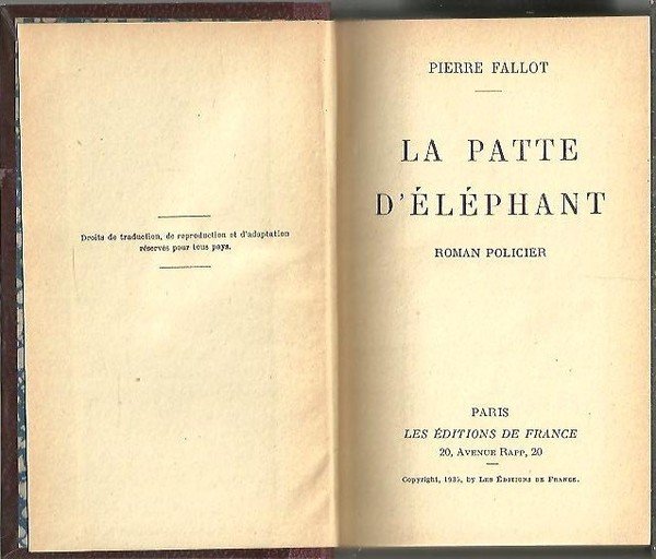 LA PATTE D'ELEPHANT.