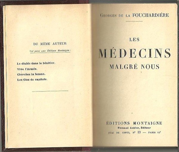 LES MEDECINS MALGRE NOUS.