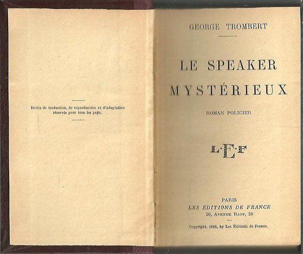 LE SPEAKER MYSTERIEUX.