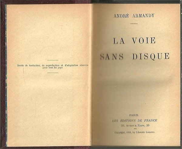 LA VOIE SANS DISQUE.