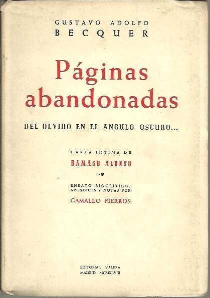 PAGINAS ABANDONADAS. DEL OLVIDO EN EL ANGULO ESCURO…