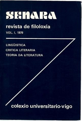 SENARA. REVISTA DE FILOLOXIA, VOL. I. 1979.