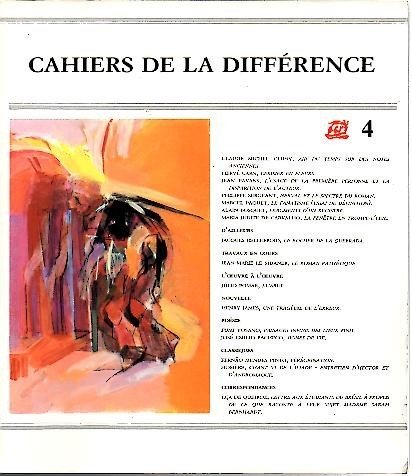 CAHIERS DE LA DIFFERENCE. N. 4. OCTOBRE-DECEMBRE 1988.