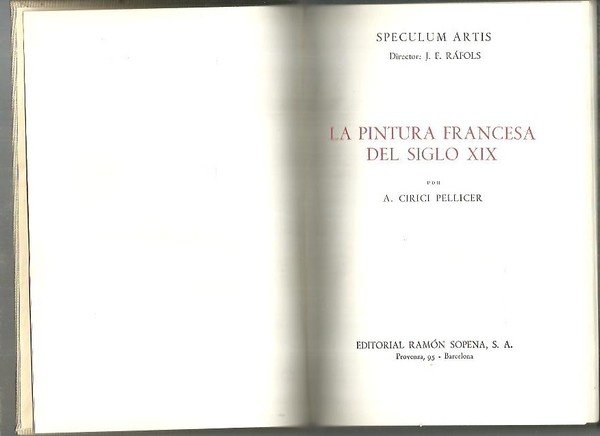 LA PINTURA FRANCESA DEL SIGLO XIX.