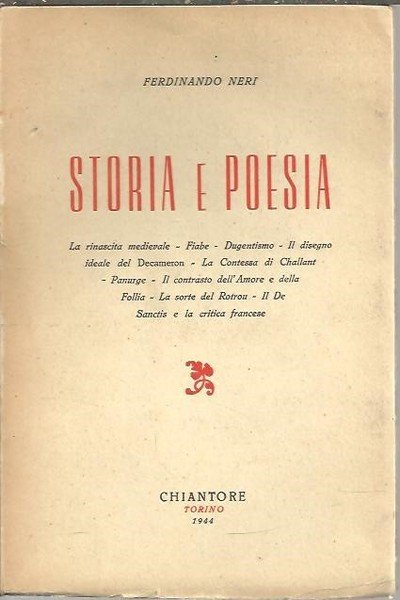 STORIA E POESIA.