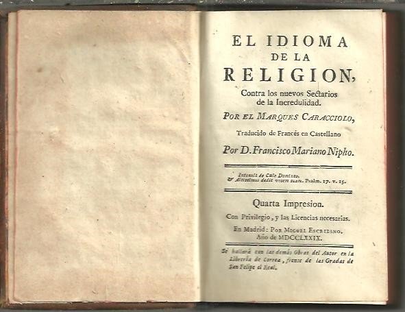 EL IDIOMA DE LA RELIGION. CONTRA LOS NUEVOS SECTARIOS DE …