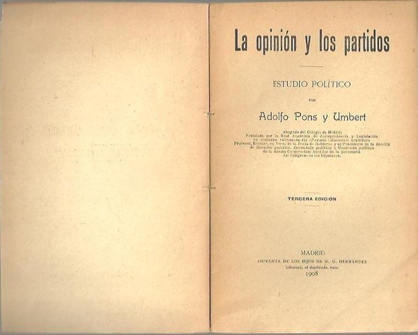 LA OPINION Y LOS PARTIDOS. ESTUDIO POLITICO.
