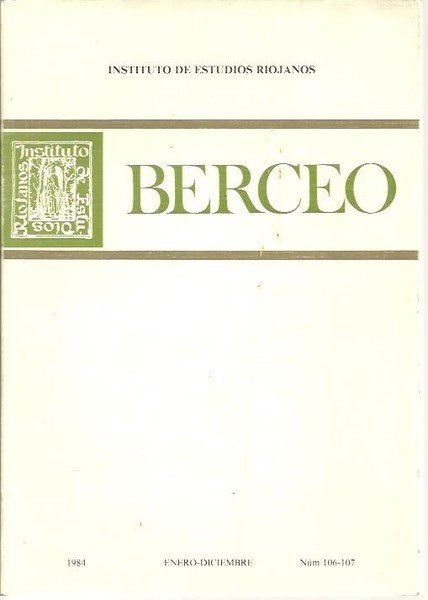BERCEO. ENERO - DICIEMBRE. NUM. 106 - 107.