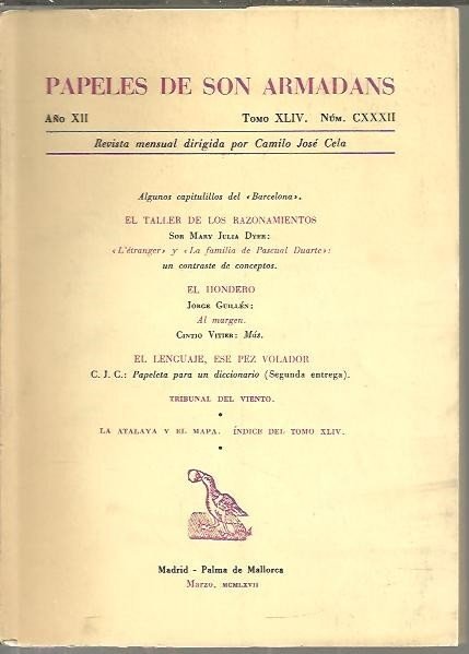 PAPELES DE SON ARMADANS. AÑO XII. TOMO XLIV. NUM. CXXXII.
