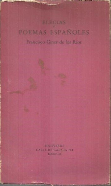 ELEGIAS Y POEMAS ESPAÑOLES.
