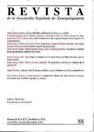 REVISTA DE LA ASOCIACION ESPAÑOLA DE NEUROPSIQUIATRIA. AÑO XXIII. N. …