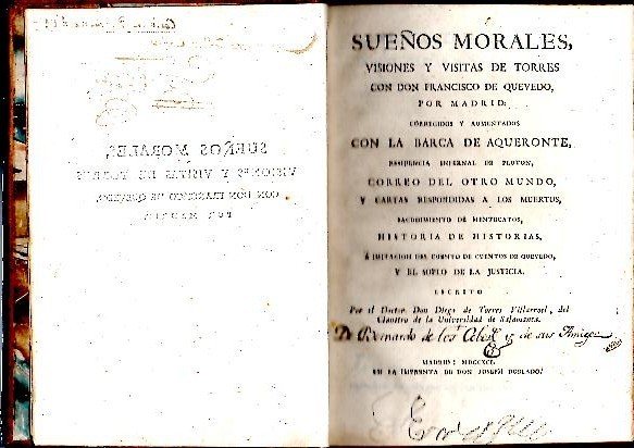 SUEÑOS MORALES, VISIONES Y VISITAS DE TORRES CON DON FRANCISCO …