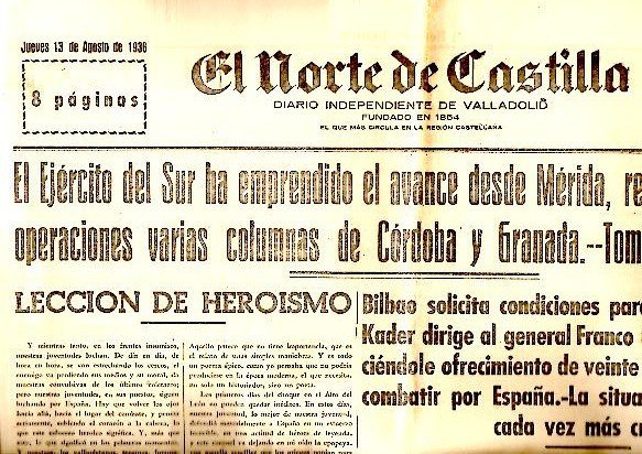 EL NORTE DE CASTILLA. DIARIO INDEPENDIENTE DE VALLADOLID. AÑO LXXXIII. …