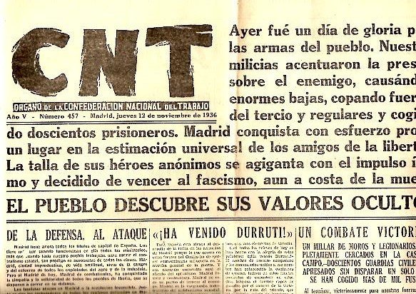 CNT. ORGANO DE LA CONFEDERACION NACIONAL DEL TRABAJO. AÑO V. …