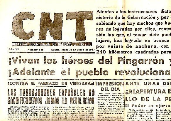 CNT. ORGANO DE LA CONFEDERACION NACIONAL DEL TRABAJO. AÑO VI. …