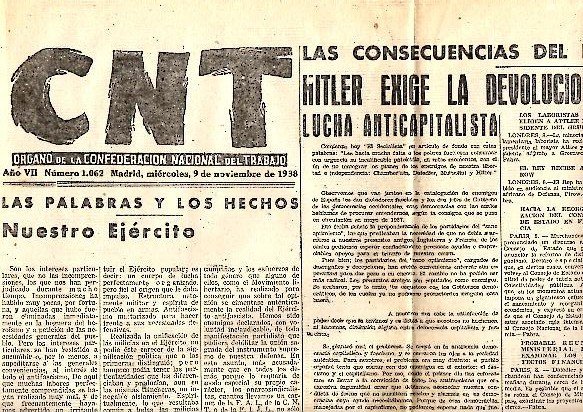 CNT. ORGANO DE LA CONFEDERACION NACIONAL DEL TRABAJO. AÑO VII. …