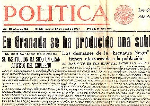 POLITICA. AÑO III. N. 524. 27-ABRIL-1937.