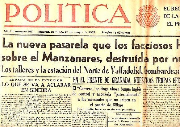 POLITICA. AÑO III. N. 547. 23-MAYO-1937.