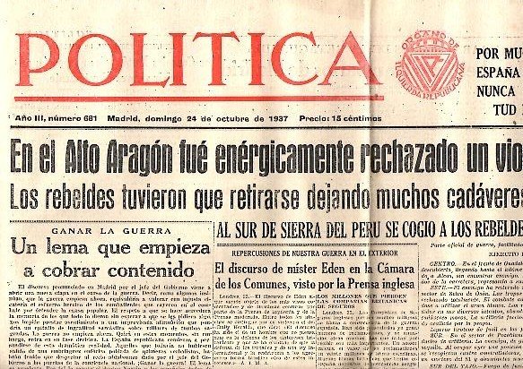 POLITICA. AÑO III. N. 681. 24-OCTUBRE-1937.