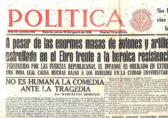 POLITICA. AÑO IV. N. 915. 18-AGOSTO-1938.