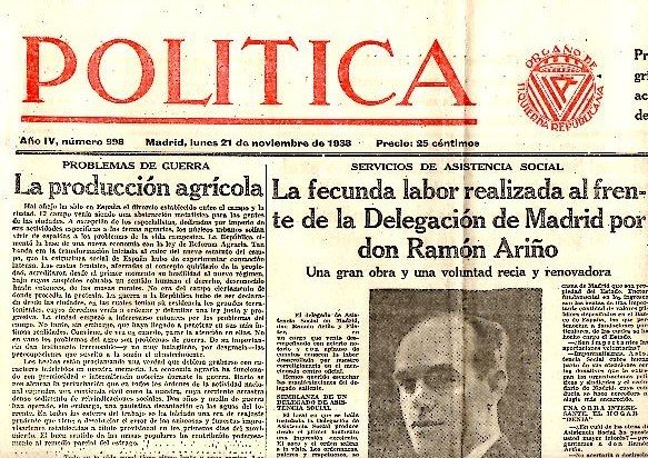 POLITICA. AÑO IV. N. 998. 21-NOVIEMBRE-1938.