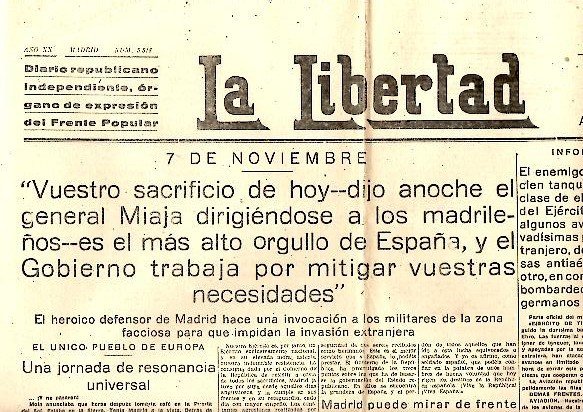 LA LIBERTAD. DIARIO REPUBLICANO INDEPENDIENTE, ORGANO DE EXPRESION DEL FRENTE …