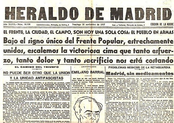 HERALDO DE MADRID. AÑO XLVII. N. 16156. 21-NOVIEMBRE-1937.