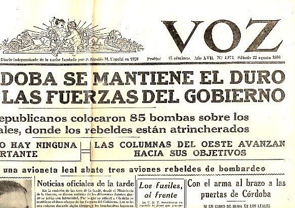 LA VOZ. AÑO XVII. N.4874. 22-AGOSTO-1936.
