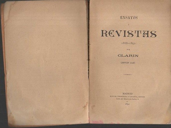 ENSAYOS Y REVISTAS. 1882 -1892.