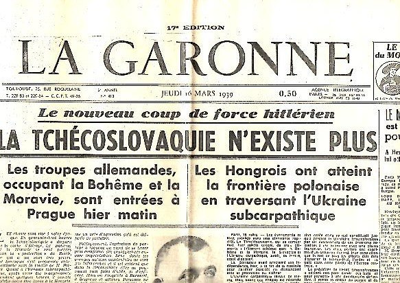 LA GARONNE. AÑO II. N. 410. 16-MARZO-1939.