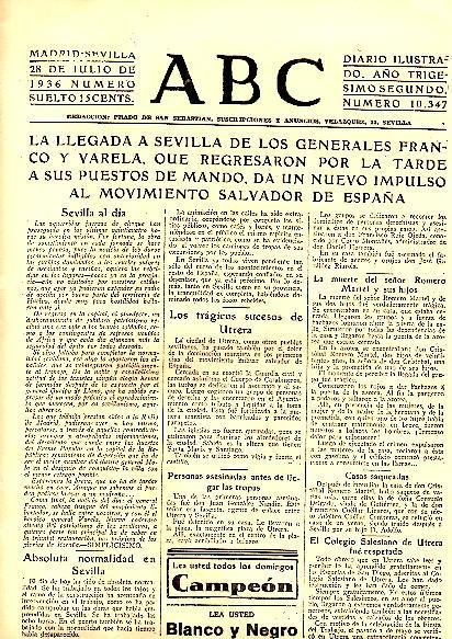 ABC. DIARIO ILUSTRADO. AÑO XXXII. N. 10347. 28-JULIO-1936.