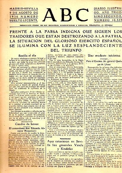 ABC. DIARIO ILUSTRADO. AÑO XXXII. N. 10357. 9-AGOSTO-1936.