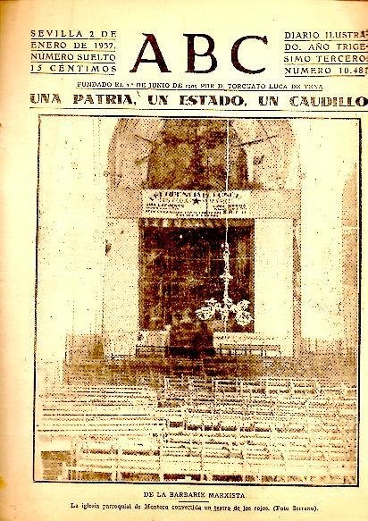 ABC. DIARIO ILUSTRADO. AÑO XXXIII. N. 10481. 2-ENERO-1937.
