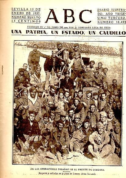 ABC. DIARIO ILUSTRADO. AÑO XXXIII. N. 10492. 15-ENERO-1937.