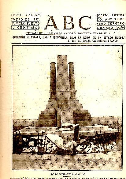 ABC. DIARIO ILUSTRADO. AÑO XXXIII. N. 10503. 28-ENERO-1937.